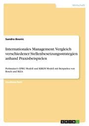 Cover von Internationales Management.Vergleich verschiedener Stellenbesetzungsstrategien anhand Praxisbeispielen