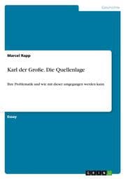 Cover von Karl der Große.Die Quellenlage