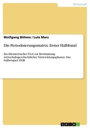 Cover von Die Periodisierungsmatrix. Erster Halbband