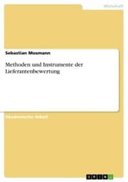 Cover von Methoden und Instrumente der Lieferantenbewertung