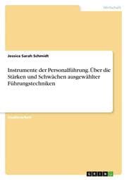 Cover von Instrumente der Personalführung.Über die Stärken und Schwächen ausgewählter Führungstechniken
