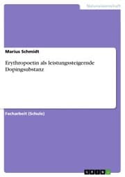 Cover von Erythropoetin als leistungssteigernde Dopingsubstanz