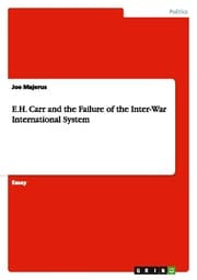 Cover von E.H.Carr and the Failure of the Inter-War International System