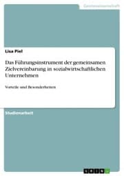 Cover von Das Führungsinstrument der gemeinsamen Zielvereinbarung in sozialwirtschaftlichen Unternehmen