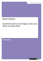 Cover von Ein Rechenmeister mit Folgen.Leben und Werk von Adam Rieß