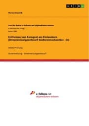 Cover von Entfernen von Kerngrat am Einlasskern (Unterweisungsentwurf Gießereimechaniker,-in)