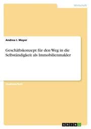 Cover von Geschäftskonzept für den Weg in die Selbständigkeit als Immobilienmakler