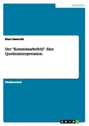 Cover von Der 'Kommissarbefehl'.Eine Quelleninterpretation