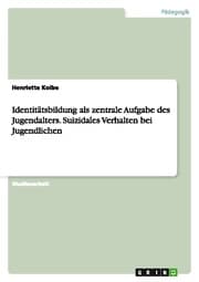 Cover von Identitätsbildung als zentrale Aufgabe des Jugendalters.Suizidales Verhalten bei Jugendlichen