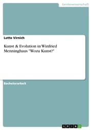 Cover von Kunst & Evolution in Winfried Menninghaus 'Wozu Kunst?'