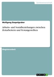 Cover von Arbeits- und Sozialbeziehungen zwischen Zeitarbeitern und Festangestellten