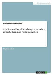 Cover von Arbeits- und Sozialbeziehungen zwischen Zeitarbeitern und Festangestellten