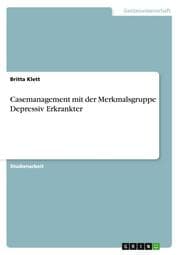 Cover von Casemanagement mit der Merkmalsgruppe Depressiv Erkrankter