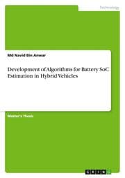 Cover von Development of Algorithms for Battery SoC Estimation in Hybrid Vehicles