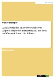 Cover von Attraktivität des Internetvertriebs von Apple Computern in Deutschland mit Blick auf Österreich und die Schweiz
