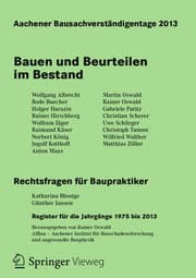 Cover von Aachener Bausachverständigentage 2013