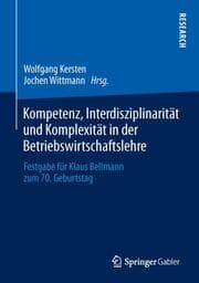 Cover von Kompetenz, Interdisziplinarität und Komplexität in der Betriebswirtschaftslehre