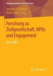 Cover von Forschung zu Zivilgesellschaft, NPOs und Engagement