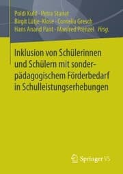 Cover von Inklusion von Schülerinnen und Schülern mit sonderpädagogischem Förderbedarf in Schulleistungserhebungen