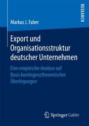 Cover von Export und Organisationsstruktur deutscher Unternehmen