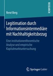 Cover von Legitimation durch Informationsintermediäre mit Nachhaltigkeitsbezug