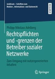 Cover von Rechtspflichten und -grenzen der Betreiber sozialer Netzwerke
