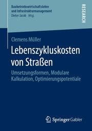 Cover von Lebenszykluskosten von Straßen