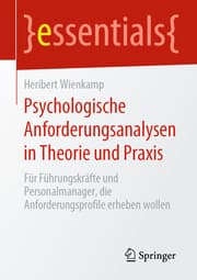 Cover von Psychologische Anforderungsanalysen in Theorie und Praxis