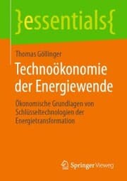 Cover von Technoökonomie der Energiewende