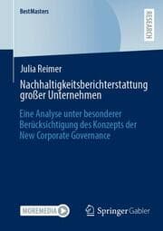 Cover von Nachhaltigkeitsberichterstattung großer Unternehmen