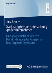 Cover von Nachhaltigkeitsberichterstattung großer Unternehmen