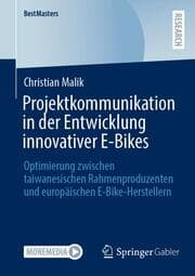 Cover von Projektkommunikation in der Entwicklung innovativer E-Bikes