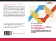 Cover von La gestión de conocimiento en institutos de investigación