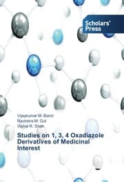 Cover von Studies on 1,3,4 Oxadiazole Derivatives of Medicinal Interest
