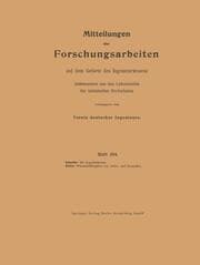 Cover von Mitteilungen über Forschungsarbeiten auf dem Gebiete des Ingenieurwesens insbesondere aus den Laboratorien der technischen Hochschulen
