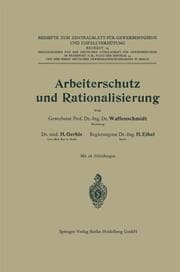 Cover von Arbeiterschutz und Rationalisierung