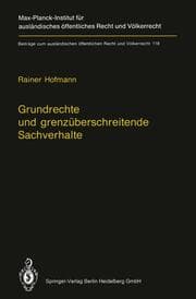 Cover von Grundrechte und grenzüberschreitende Sachverhalte