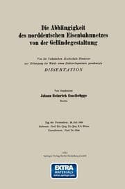 Cover von Die Abhängigkeit des norddeutschen Eisenbahnnetzes von der Geländegestaltung