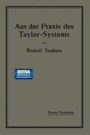 Cover von Aus der Praxis des Taylor-Systems
