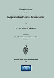 Cover von Untersuchungen über den Energieverlust des Wassers in Turbinenkanälen