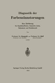 Cover von Diagnostik der Farbensinnstörungen