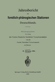 Cover von Jahresbericht der forstlich-phänologischen Stationen Deutschlands