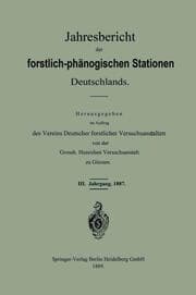 Cover von Jahresbericht der forstlich-phänologischen Stationen Deutschlands