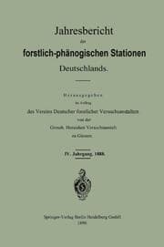 Cover von Jahresbericht der forstlich phänologischen Stationen Deutschlands