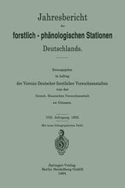 Cover von Jahresbericht der forstlich-Phänologischen Stationen Deutschlands