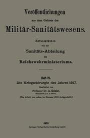 Cover von Die Kriegschirurgie des Jahres 1917