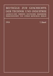 Cover von Beiträge zur Geschichte der Technik und Industrie