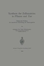 Cover von Synthese der Zellbausteine in Pflanze und Tier