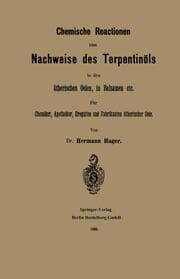 Cover von Chemische Reactionen zum Nachweise des Terpentinöls in den ätherischen Oelen, in Balsamen etc
