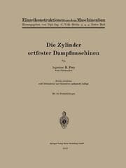 Cover von Die Zylinder ortfester Dampfmaschinen